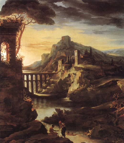 Landscape with an Aqueduct - Theodore Gericault