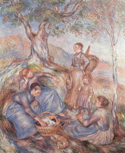 Le Repas des Vendangeuses (Grape Pickers) - Pierre Auguste Renoir