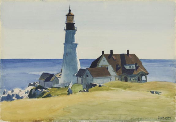 Lighthouse and Building, Portland Head - Edward Hopper