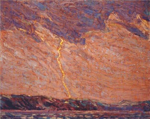 Lightning, Canoe Lake - Tom Thomson