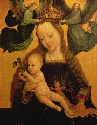 Madonna and Child Crowned by Two Angels - Gerard David