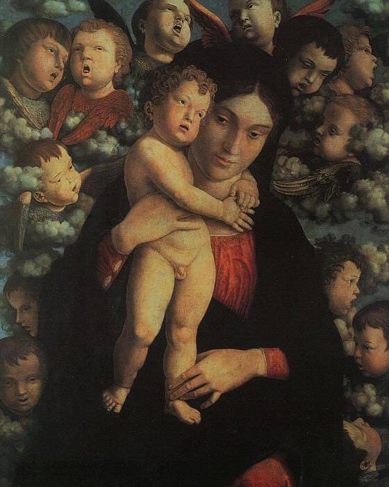Madonna and Child with Cherubs - Andrea Mantegna