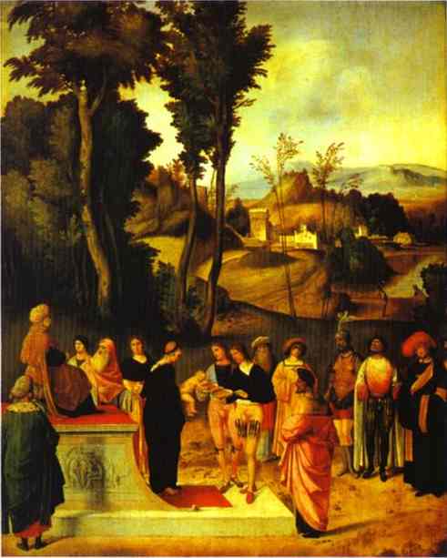 Moses Trial by Fire - Giorgione Giorgio Barbarella