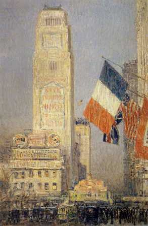 New York Bouquet, West Forty Second Street - Childe Hassam