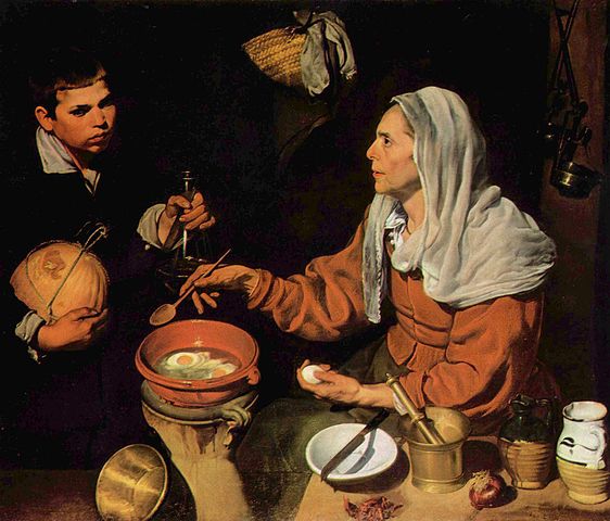 Old Woman Frying Eggs - Diego Velazquez