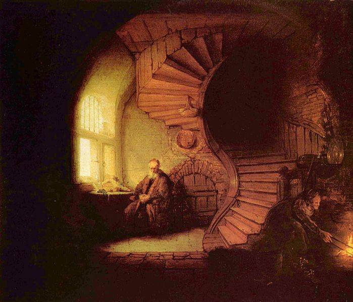 Philosopher Meditating - Rembrandt van Rijn