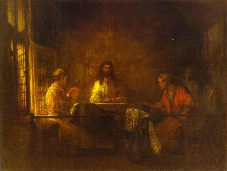 Pilgrims at Emmaus - Rembrandt van Rijn
