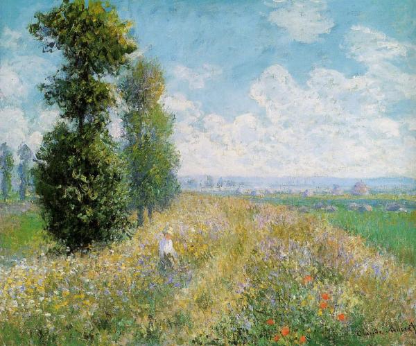 Poplars near Argenteuil - Claude Monet