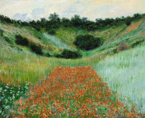 Poppies in Hollow - Claude Monet