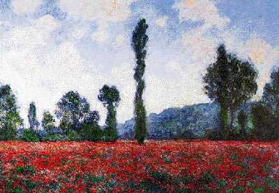Poppy Field at Giverny - Claude Monet