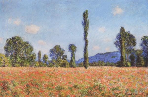 Poppy Field at Giverny - Claude Monet