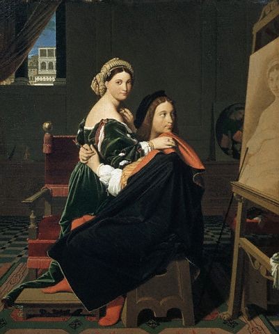 Raphael and the Fornarina - Jean Auguste Dominique Ingres