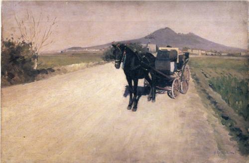 Road Near Naples - Gustave Caillebotte