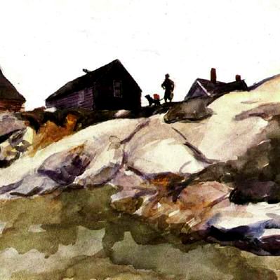 Rocks at Fort Gloucester - Edward Hopper