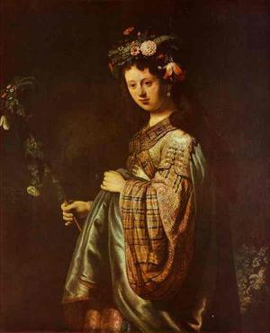 Saskia as Flora - Rembrandt van Rijn