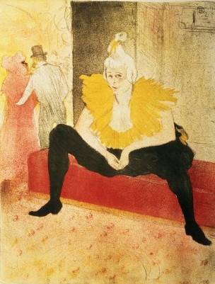 Seated Clown (Cha-U-Kao) - Henri de Toulouse Lautrec
