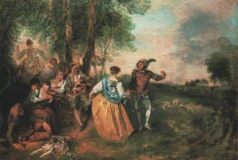 Shepherds - Jean Antoine Watteau