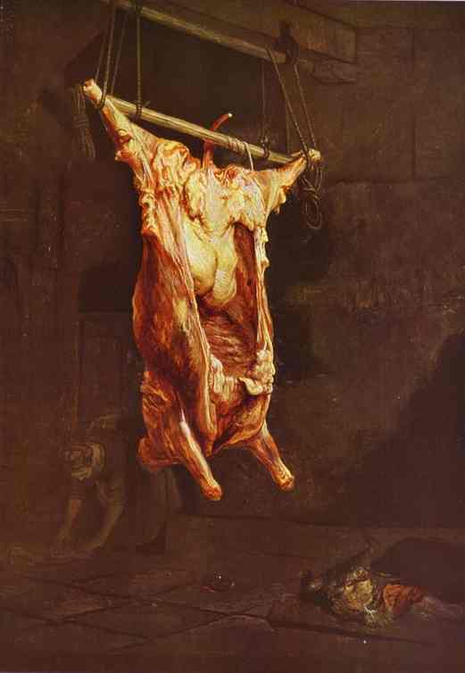Slaughtered Ox - Rembrandt van Rijn