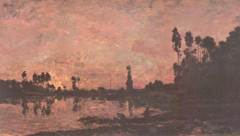 Sonnenuntergang an der Oise - Charles Daubigny