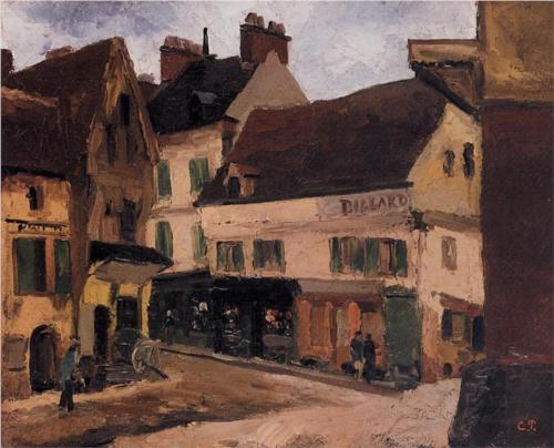 Square in La Roche Guyon - Camille Pissarro