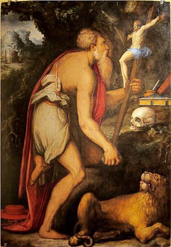 St Jerome in Meditation - Giorgio Vasari