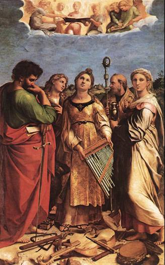 St. Cecilia with Saints - Raffaello Raphael Sanzio