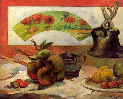 Still Life with Fan - Paul Gauguin