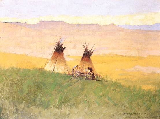 Stormy Morning at the Badlands - Frederic Remington