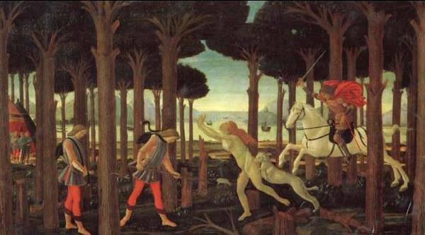 Story of Nastagio degli Onesti I - Sandro Botticelli