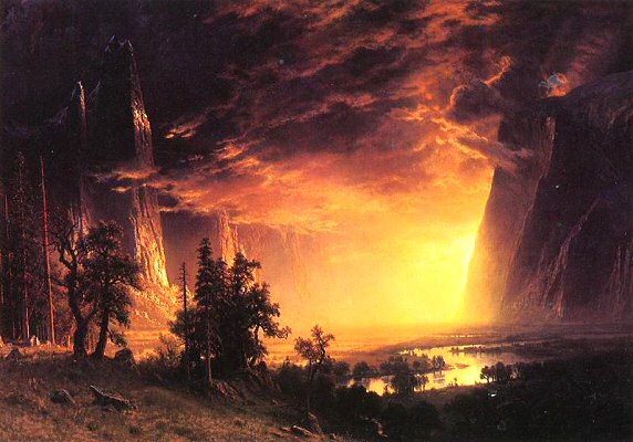 Sunset in Yosemite - Albert Bierstadt