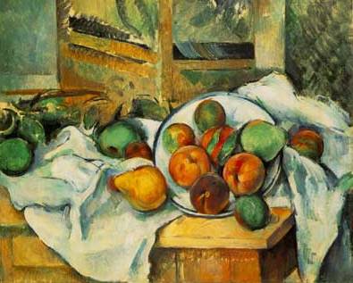 Table, Napkin & Fruit - Paul Cezanne