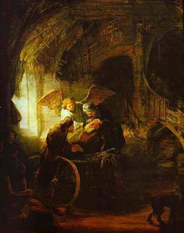 Tobias Returns Sight to His Father - Rembrandt van Rijn