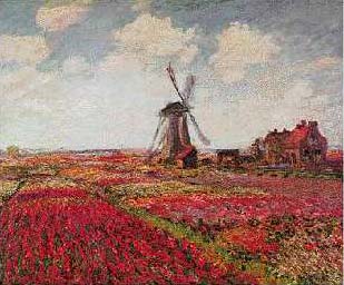 Tulip Fields in Holland - Claude Monet