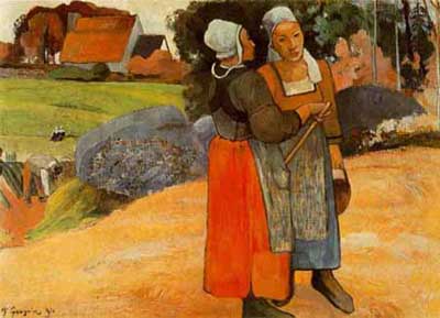 Two Breton Women on the Road - Paul Gauguin