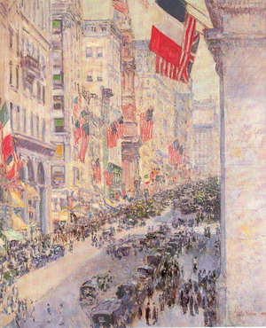 Up the Avenue from Thirty-Fourth Street, May 1917 - Childe Hassam