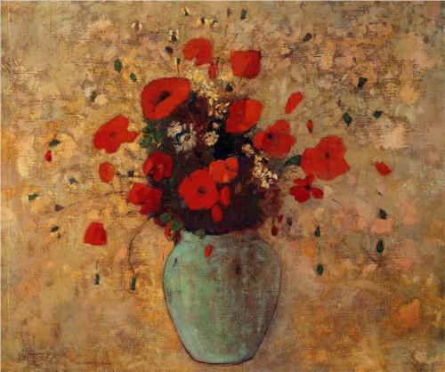 Vase of Poppies - Odilon Redon