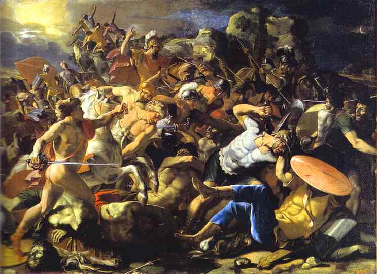 Victory of Joshua over Amorites - Nicolas Poussin