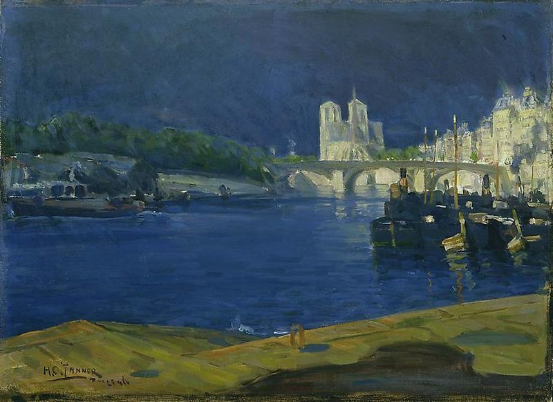 View of The Seine, Looking Toward Notre Dame - Henry Ossawa Tanner