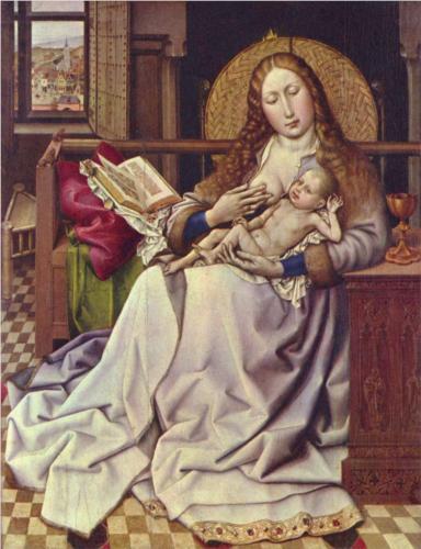 The Virgin and Child Before a Firescreen 1430 - Robert Campin