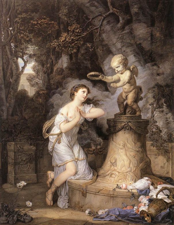 Votive Offering to Cupid - Jean Baptiste Greuze