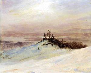 Winter on the Hudson River Near Catskill New York - Frederic Edwin Church
