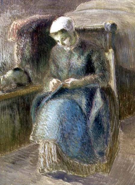 Woman Sewing - Camille Pissarro