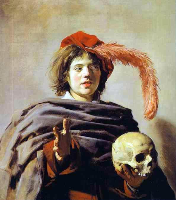 Young Man with a Skull (Vanitas) - Frans Hals