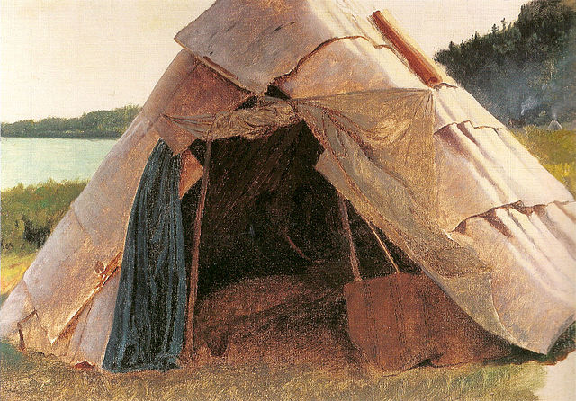 Ojibwe Wigwam at Grand Portage - Eastman Johnson