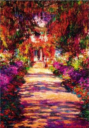 Alley of the Gardens at Giverny - Claude Monet