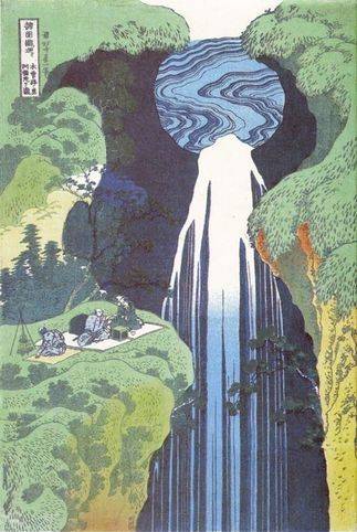 Amida Waterfall on the Kisokaido Road - Katsushika Hokusai