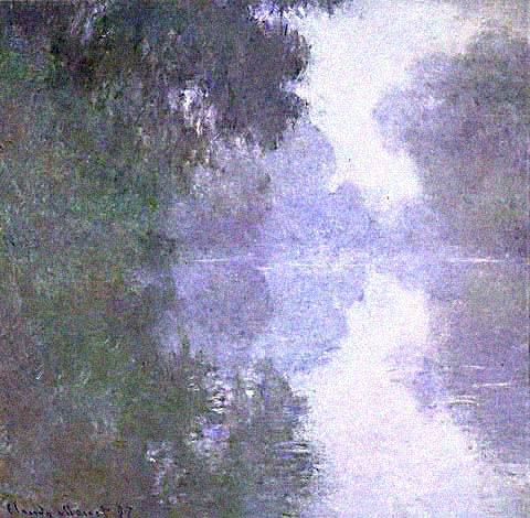 Arm of the Seine in the Fog - Claude Monet