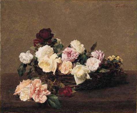 Basket of Roses - Henri Fantin Latour
