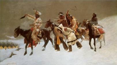 Blackfoot War Party - Frederic Remington