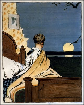 Boy and Moon - Edward Hopper